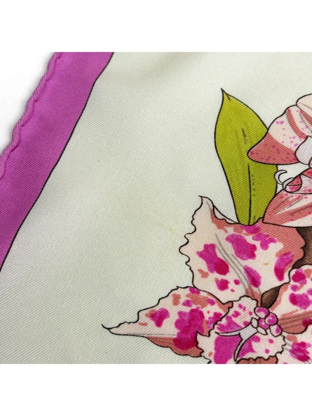 Hermes Carre 90 Serenite Scarf Bamboo Silk Pink Multicolor